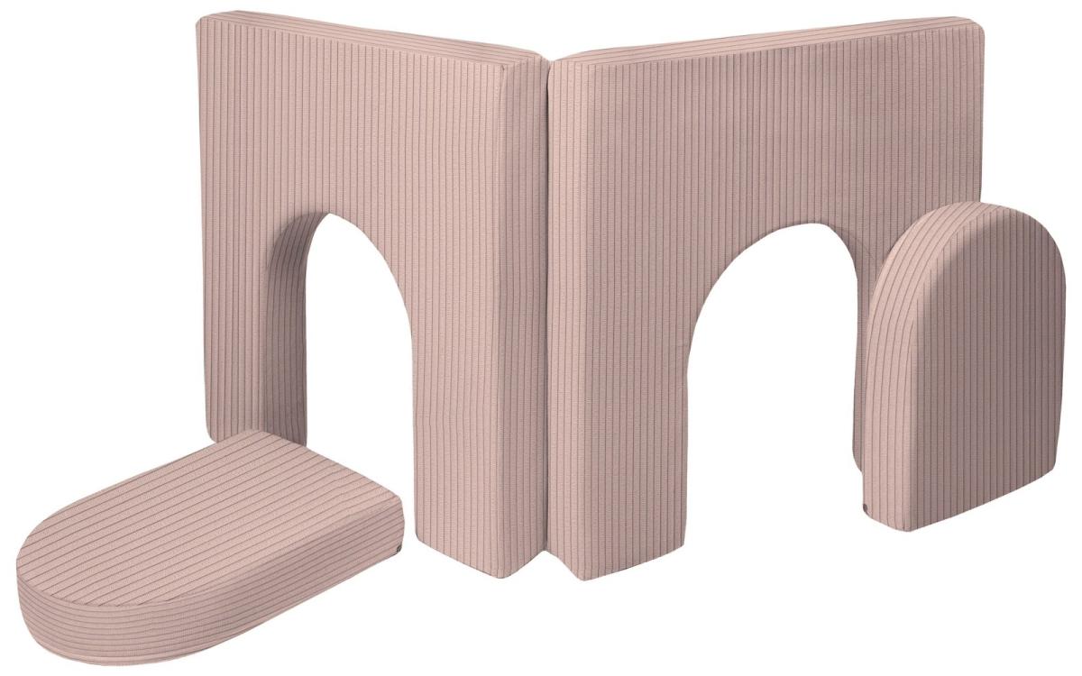 Velinda Module complémentaire pour canapé modulable en mousse — rose clair (velours côtelé)
