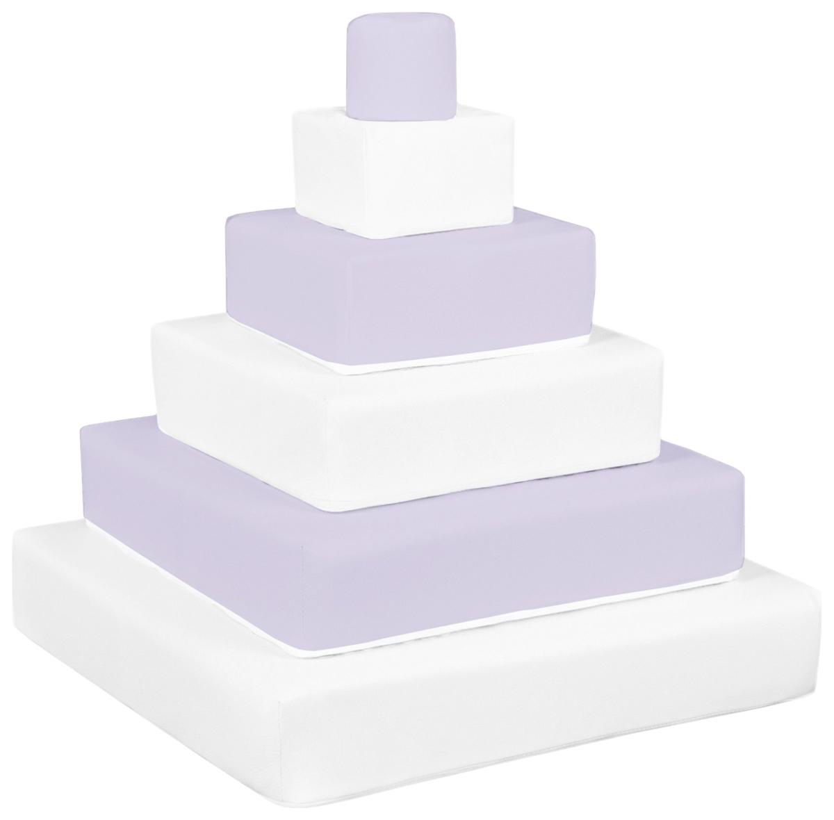 Velinda Ensemble pyramide (6 grands blocs de mousse) — lilas