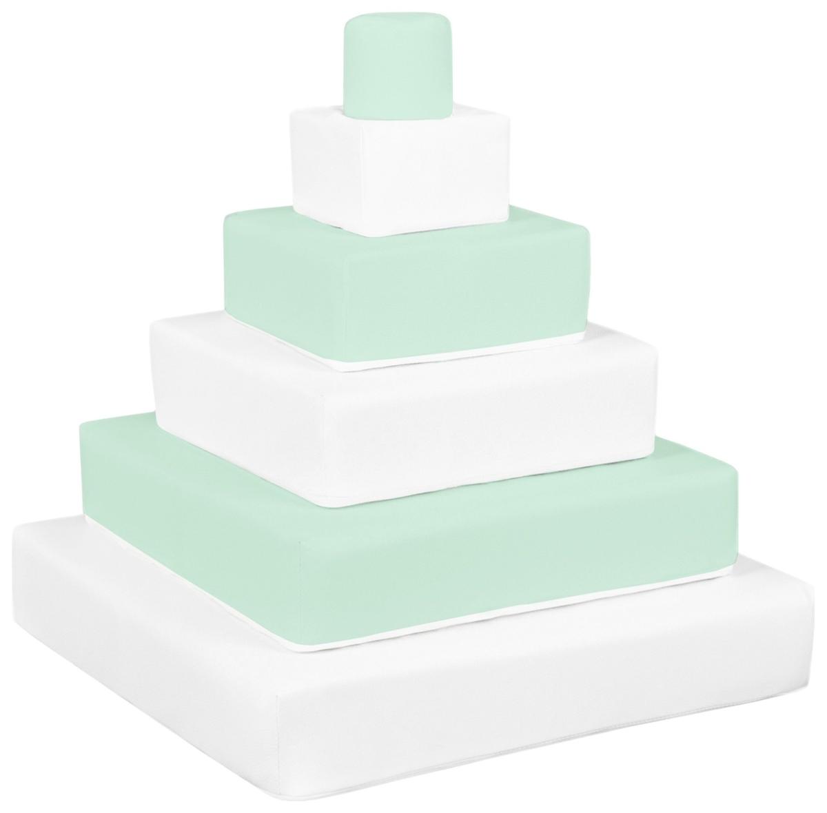 Velinda Ensemble pyramide (6 grands blocs de mousse) — Menthe