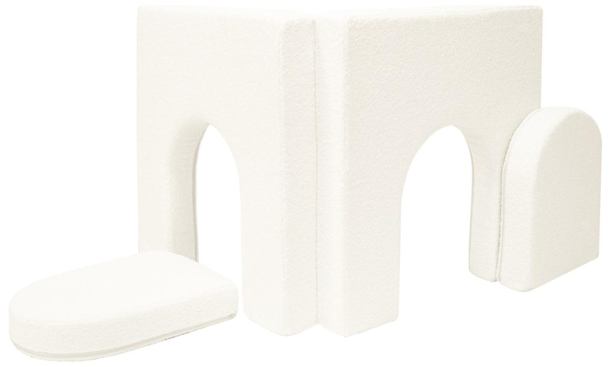 Velinda Module complémentaire pour canapé modulable en mousse, bouclé — crème