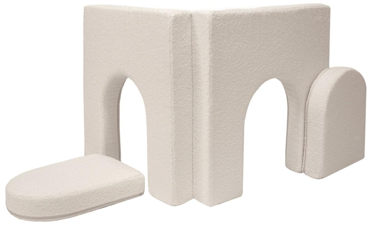 Velinda Module complémentaire pour canapé modulable en mousse, bouclé — cappuccino