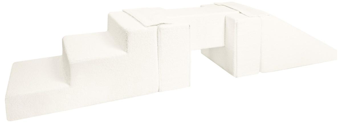 Velinda Ensemble passerelle + toboggan (5 grands blocs de mousse) — crème