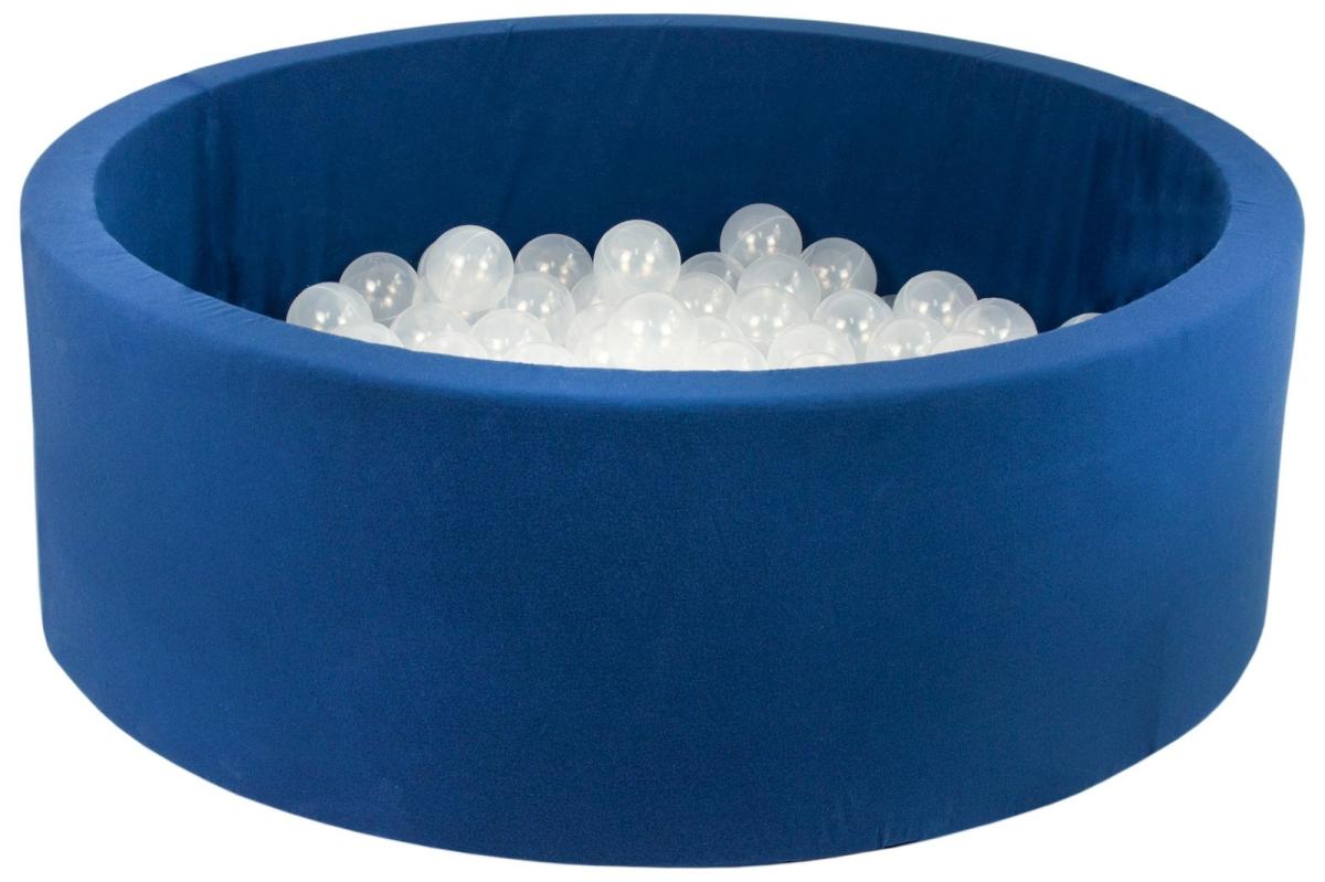 Velinda Piscine à balles + 150 balles, bleu marine — transparent