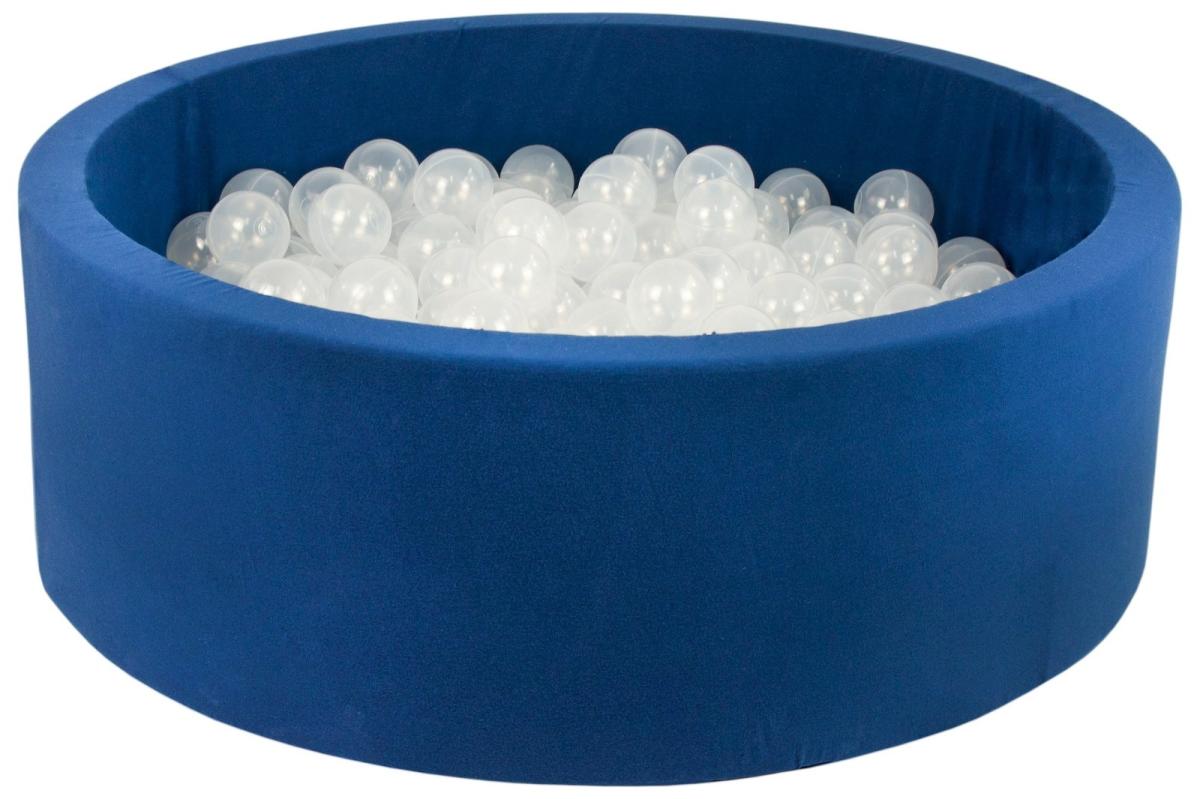 Velinda Piscine à balles + 300 balles, bleu marine — transparent