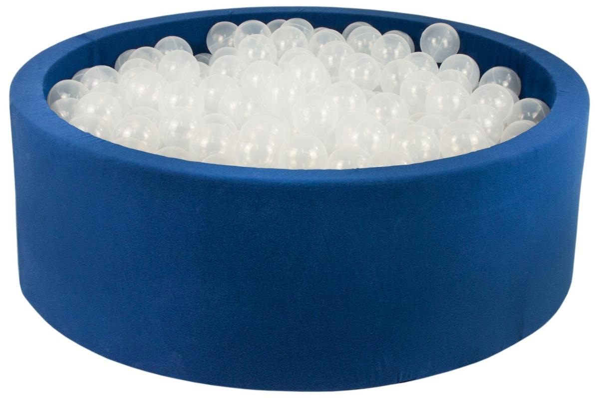 Velinda Piscine à balles + 450 balles, bleu marine — transparent