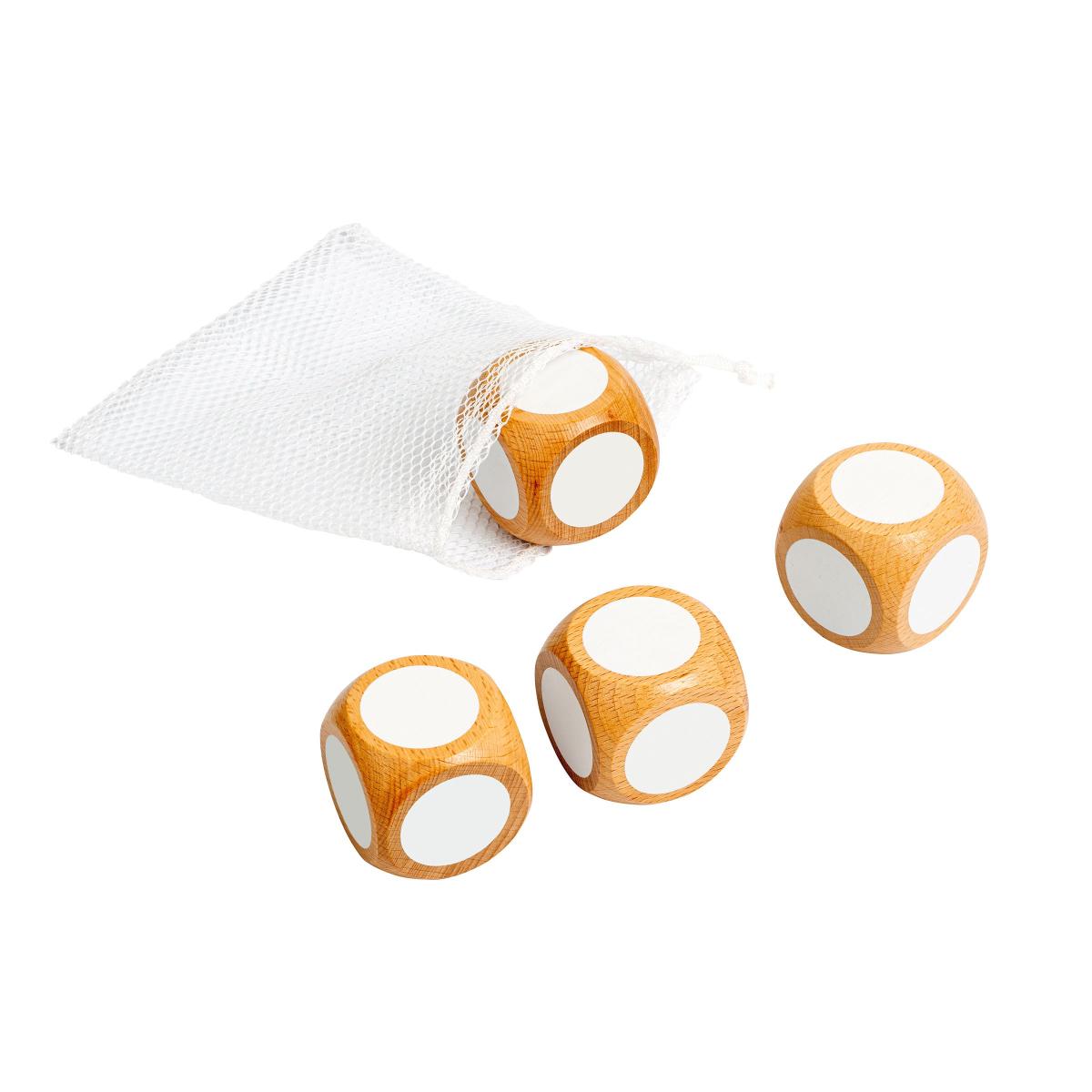 Educo Dé - écrivable blanc — 50 mm — 4 pièces