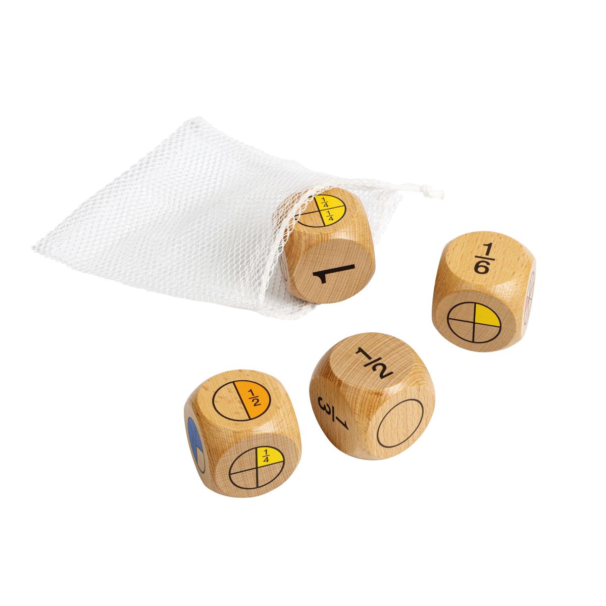 Educo Dés à fractions — 4 pièces
