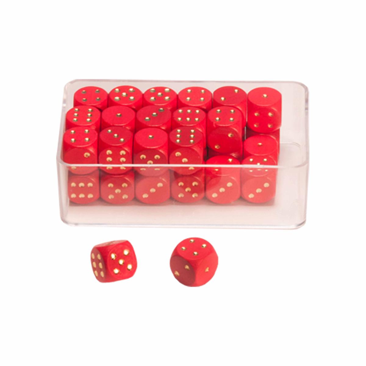 Educo Dé - rouge avec points — 16 mm — 35 pièces