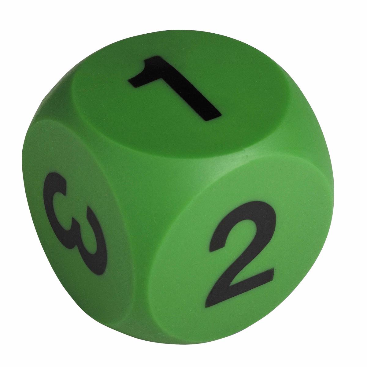 Educo Dé XL - vert avec chiffres — 100 mm