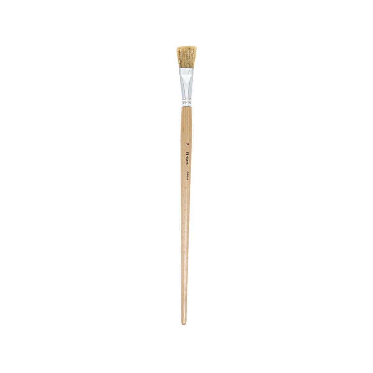Heutink Brosses plates, manche longe, soie de porc, no. 18, le lot de 12 pièces