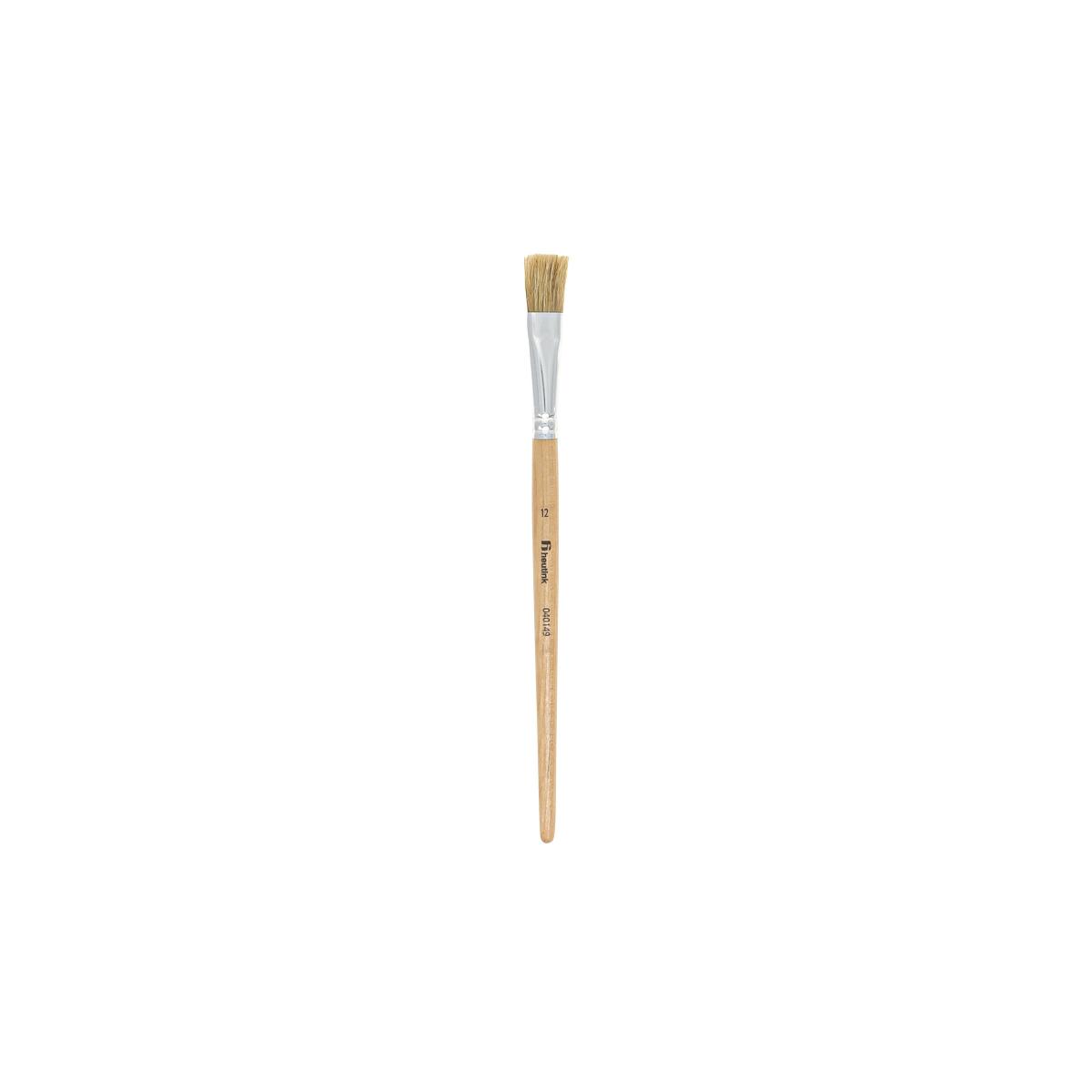 Heutink Brosses plates, manche courte, soie de porc no. 12, le lot de 12 pièces