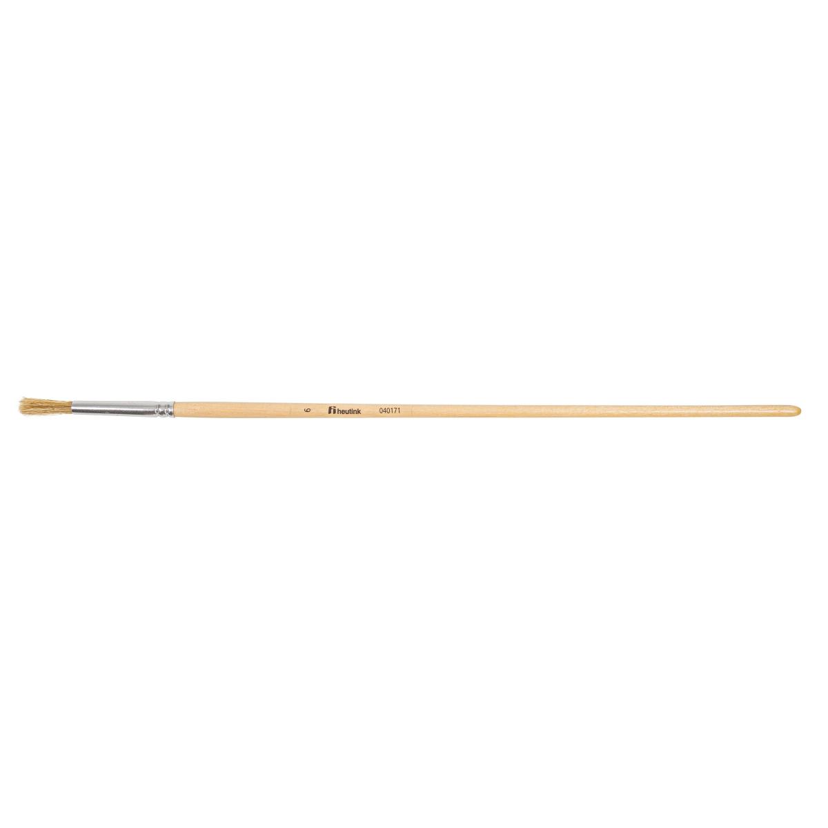 Heutink Brosses rondes, manche longe, soie de porc no. 6, le lot de 12 pièces