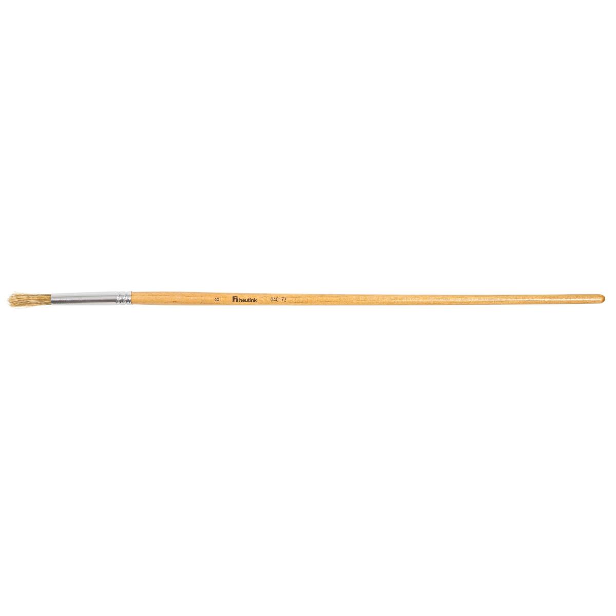 Heutink Brosses rondes, manche longe, soie de porc no. 8, le lot de 12 pièces