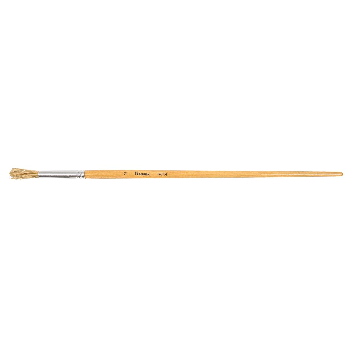 Heutink Brosses rondes, manche longe, soie de porc no. 12, le lot de 12 pièces