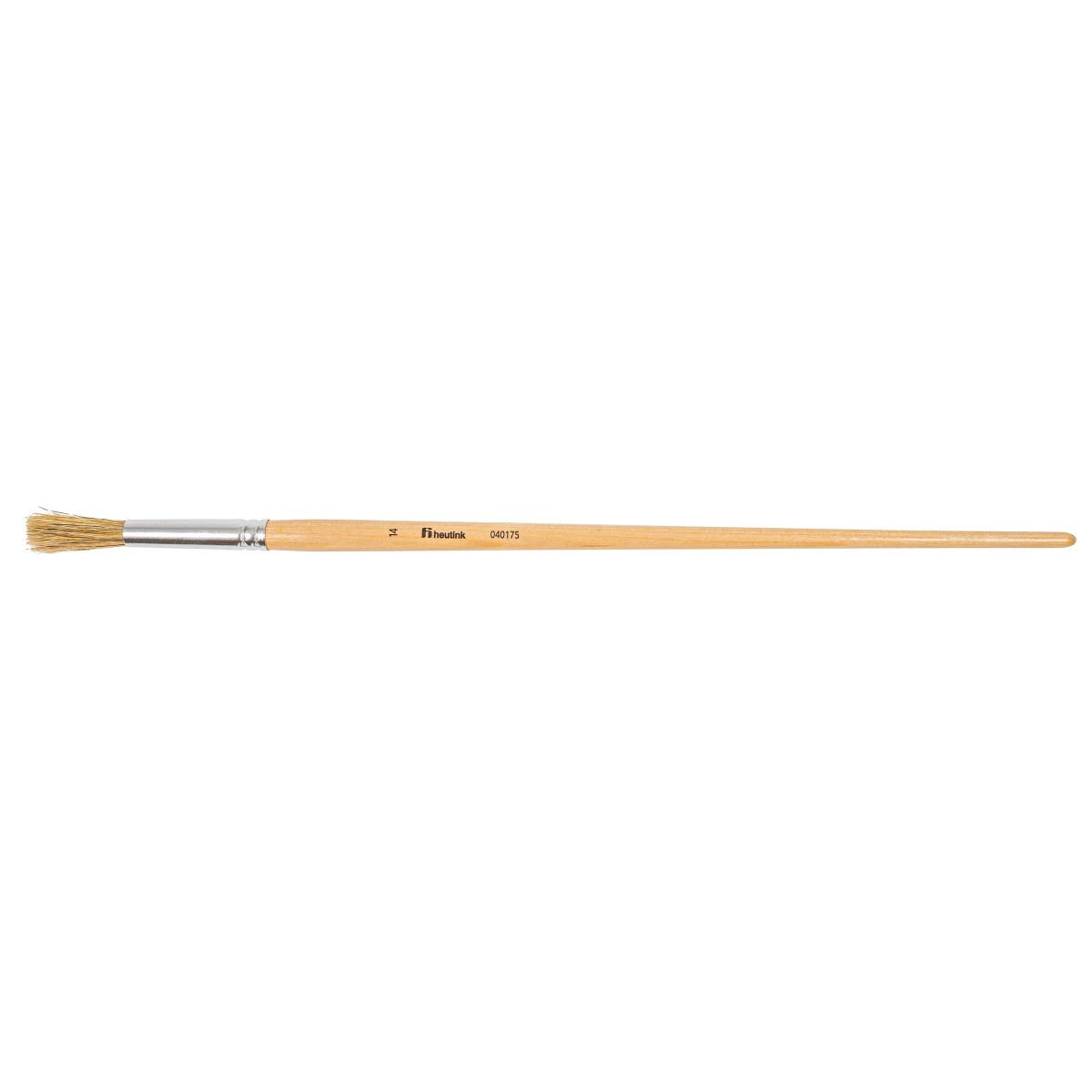 Heutink Brosses rondes, manche longe, soie de porc no. 14, le lot de 12 pièces