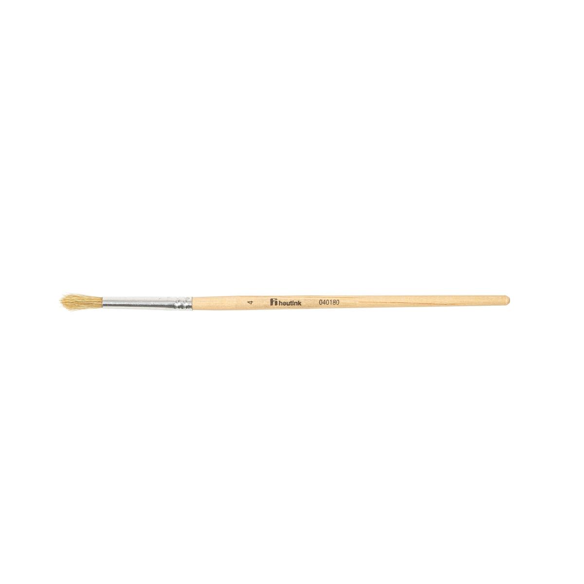 Heutink Brosses rondes, manche courte, soie de porc no. 4, le lot de 12 pièces