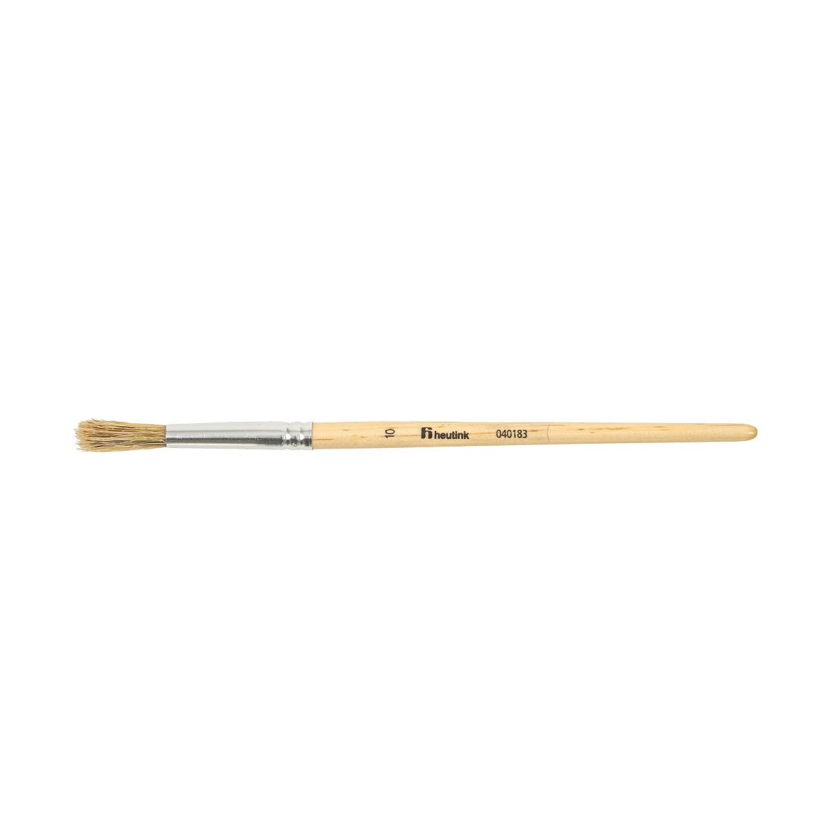 Heutink Brosses rondes, manche courte, soie de porc no. 10, le lot de 12 pièces