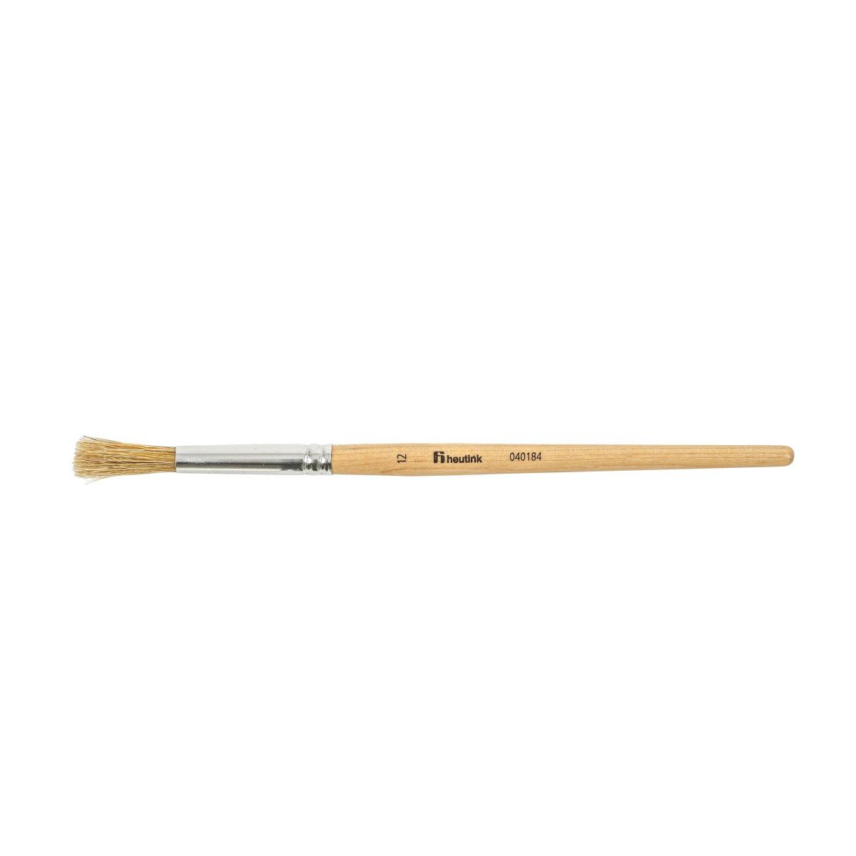 Heutink Brosses rondes, manche courte, soie de porc no. 12, le lot de 12 pièces