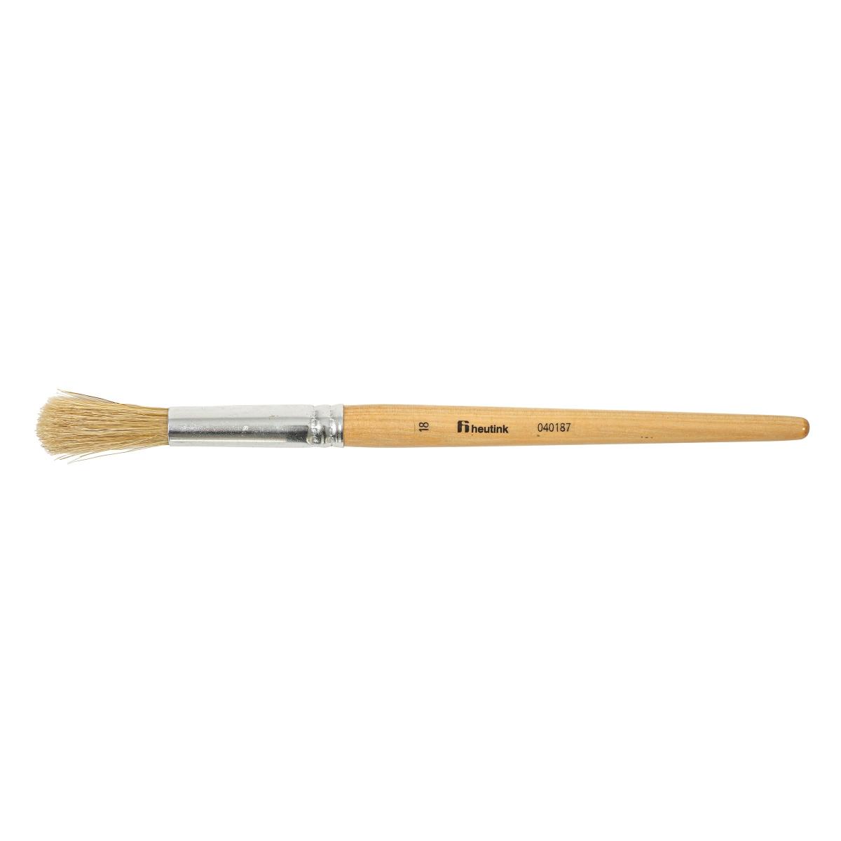 Heutink Brosses rondes, manche courte, soie de porc no. 18, le lot de 12 pièces