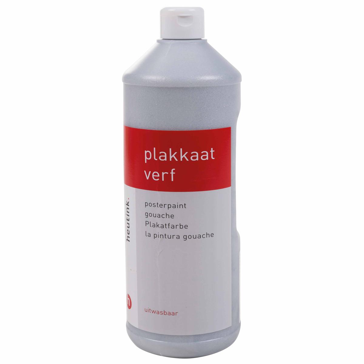 Heutink Gouache Interpaint, flacon 1 litre, argent