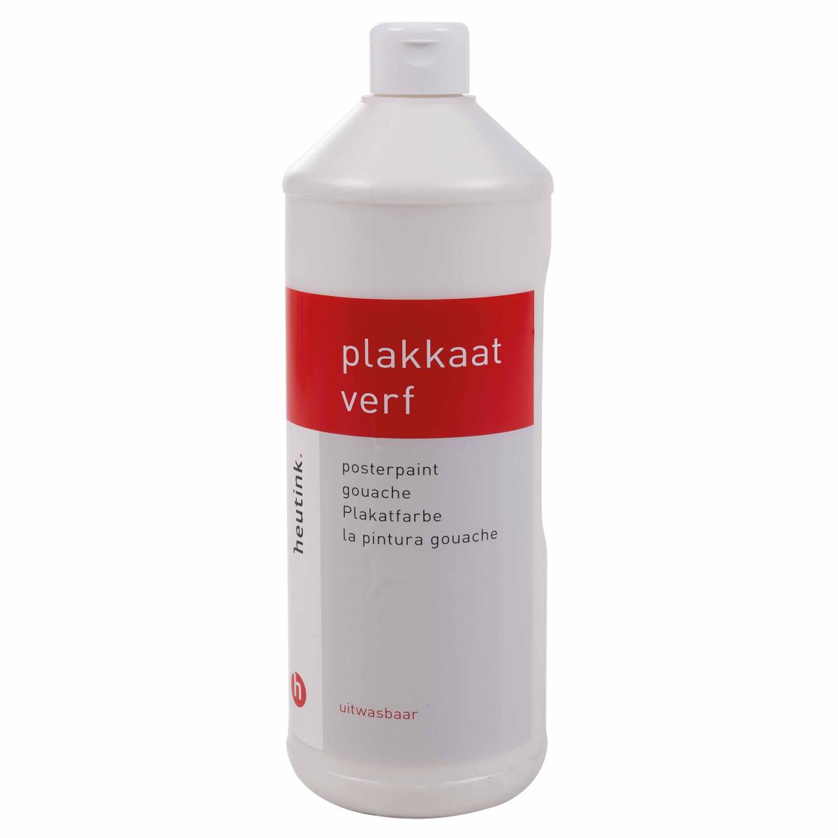 Gouache Heutink, flacon de 1 litre, blanc
