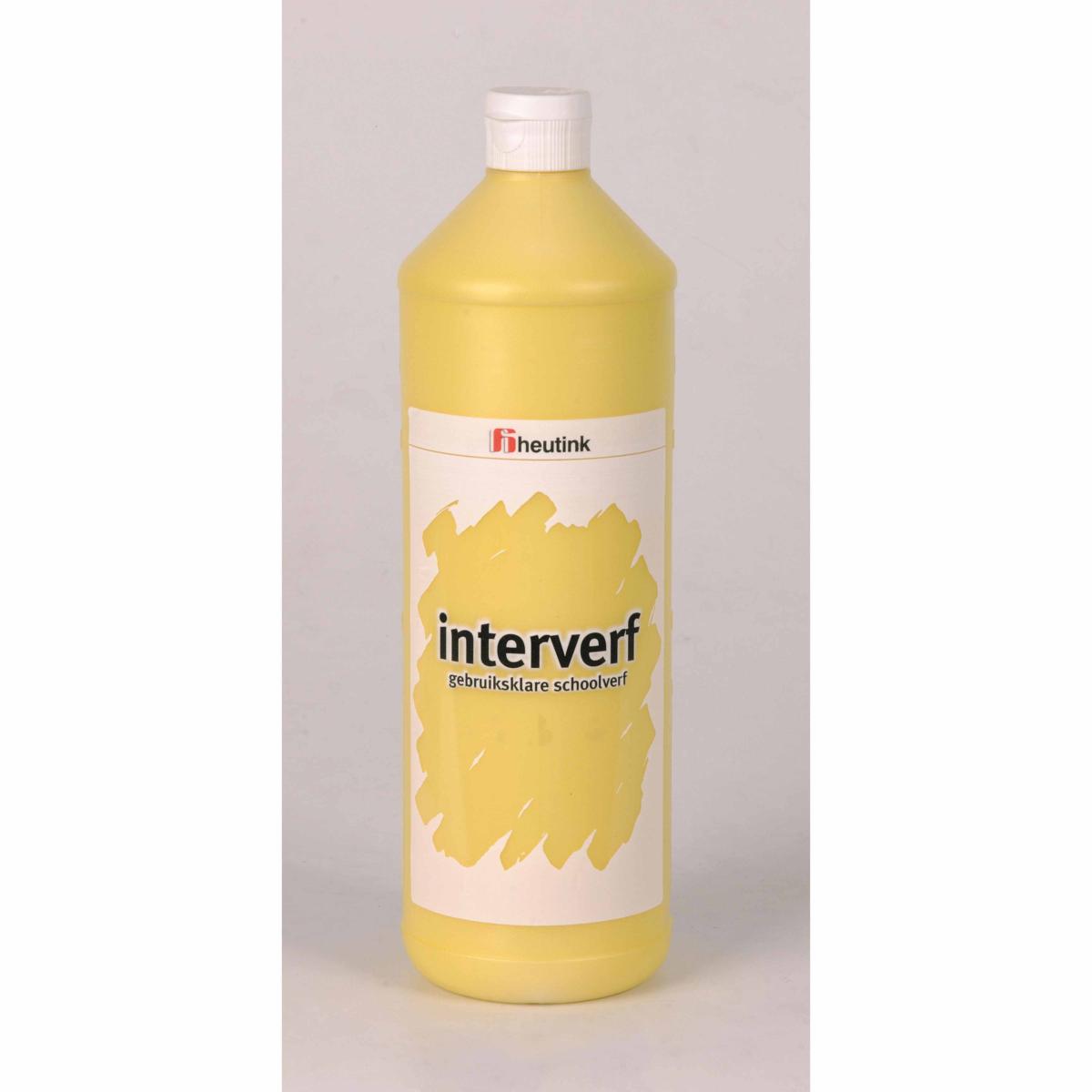 Gouache Heutink, flacon de 1 litre, jaune clair