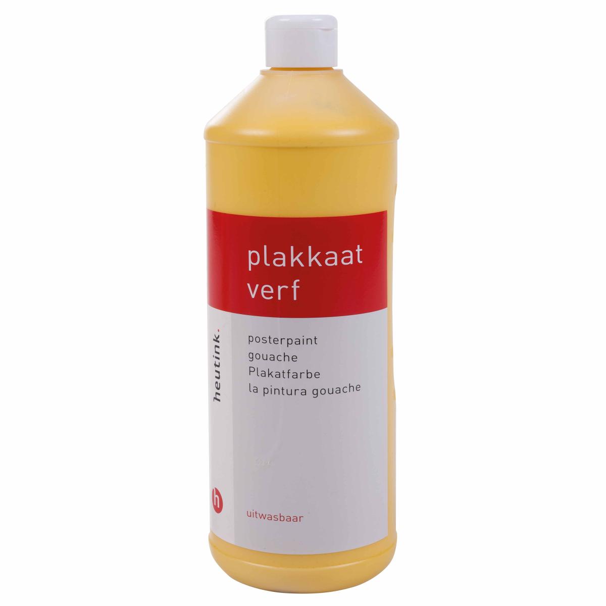 Gouache Heutink, flacon de 1 litre, or (jaune)