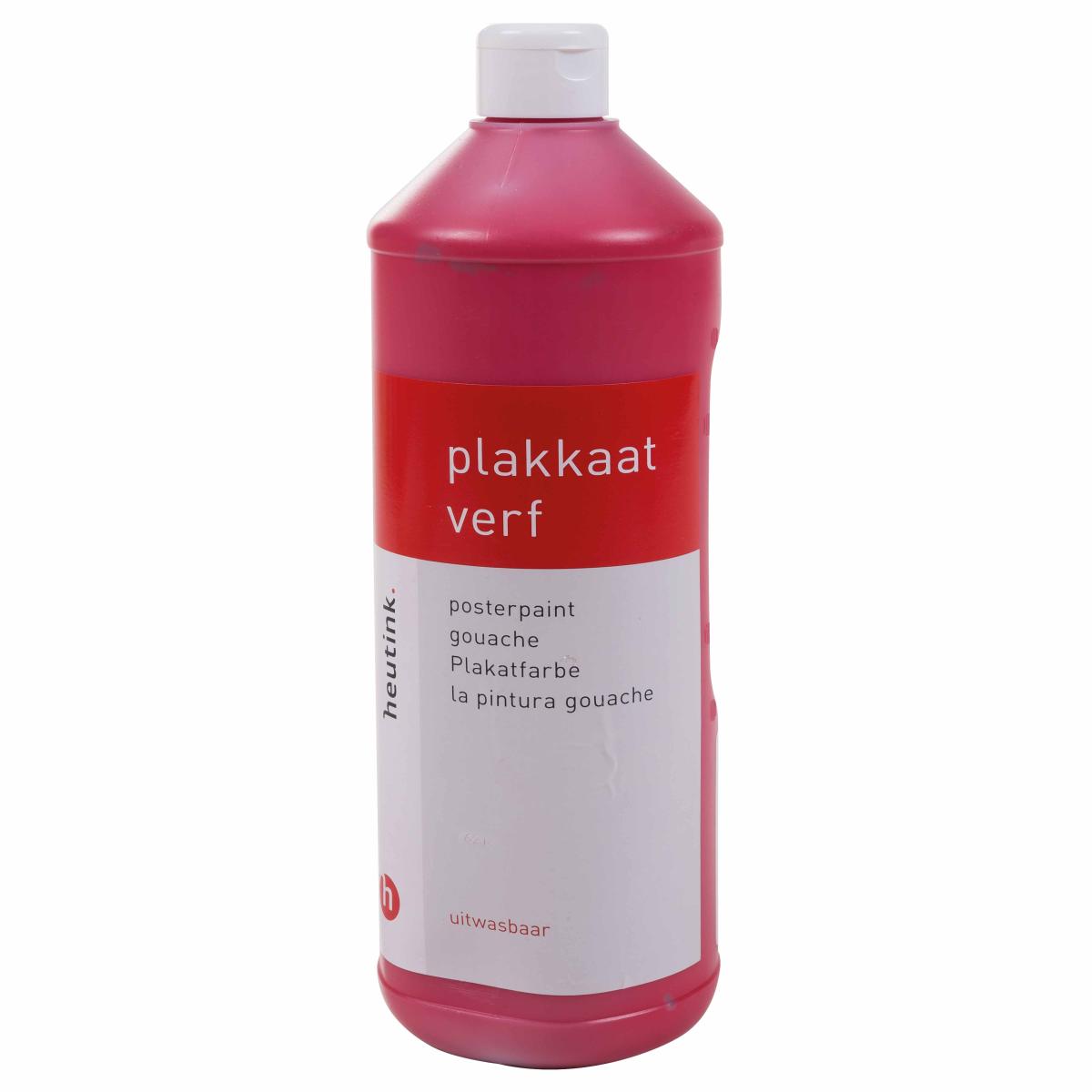 Gouache Heutink, flacon de 1 litre, rouge foncé