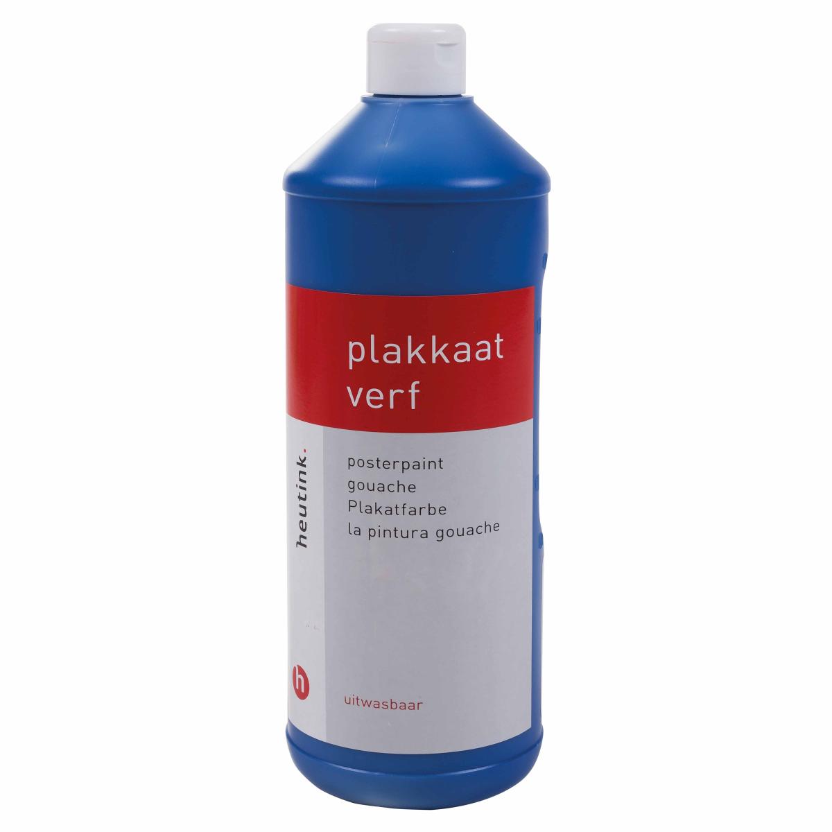 Gouache Heutink, flacon de 1 litre, bleu foncé
