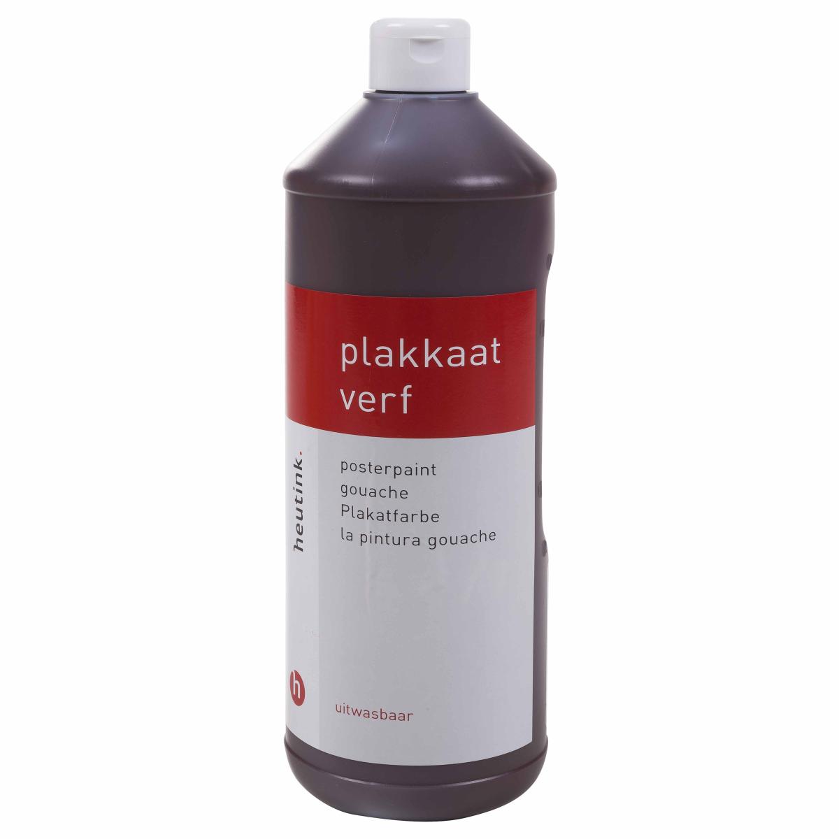 Gouache Heutink, flacon de 1 litre, brun