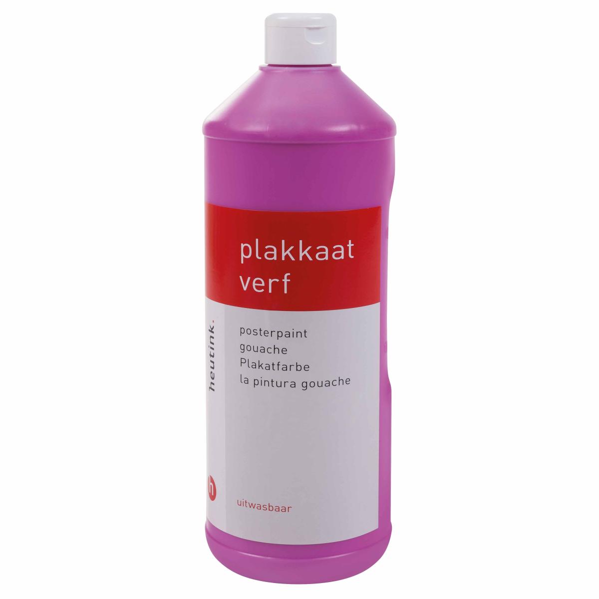Gouache Heutink, flacon de 1 litre, magenta
