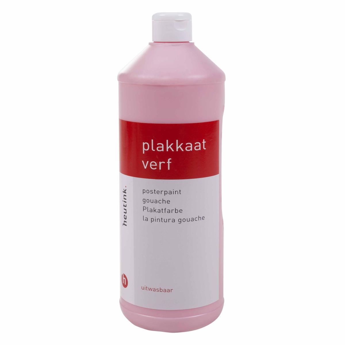 Gouache Heutink, flacon de 1 litre, rose clair