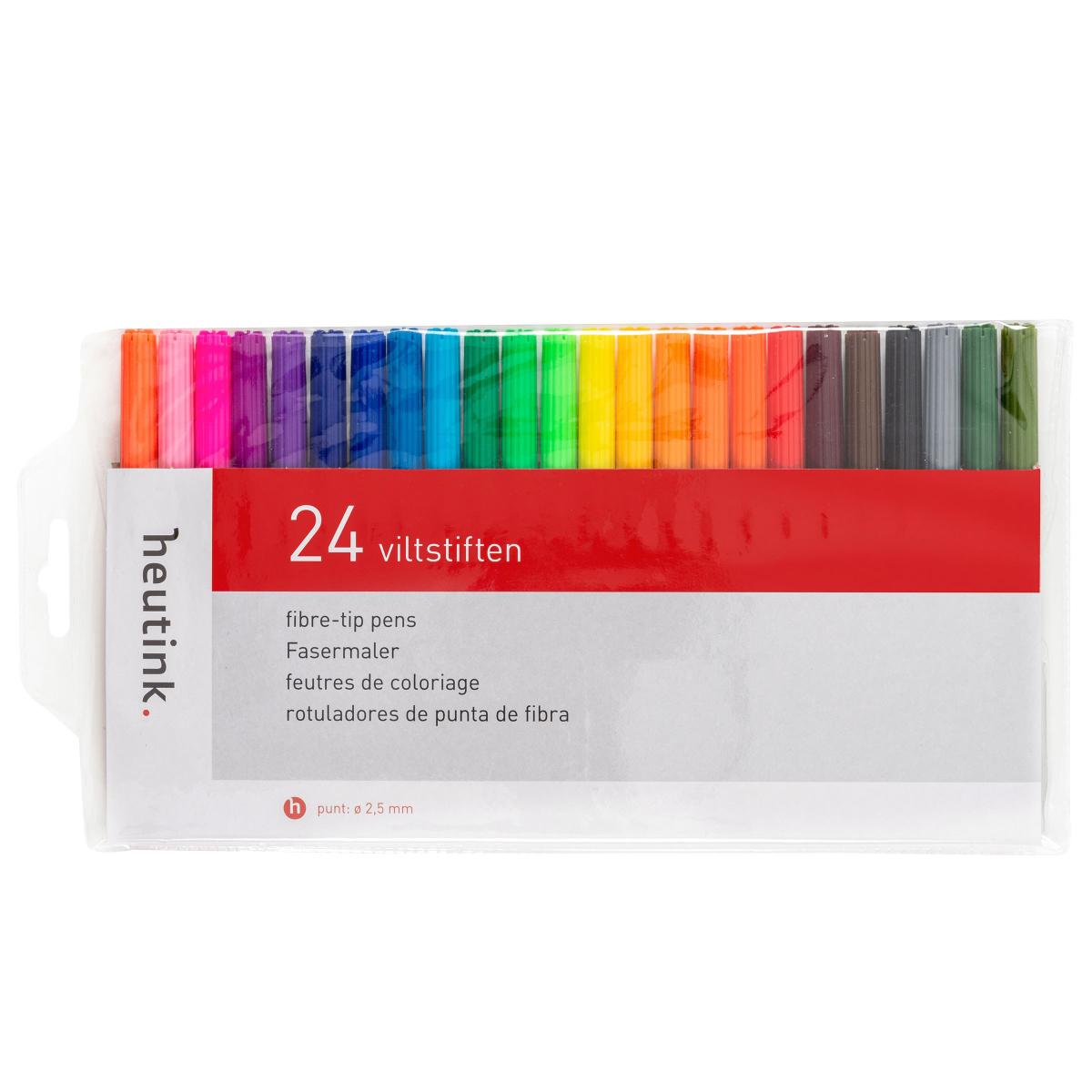 Feutres Heutink, étui à 24 couleurs