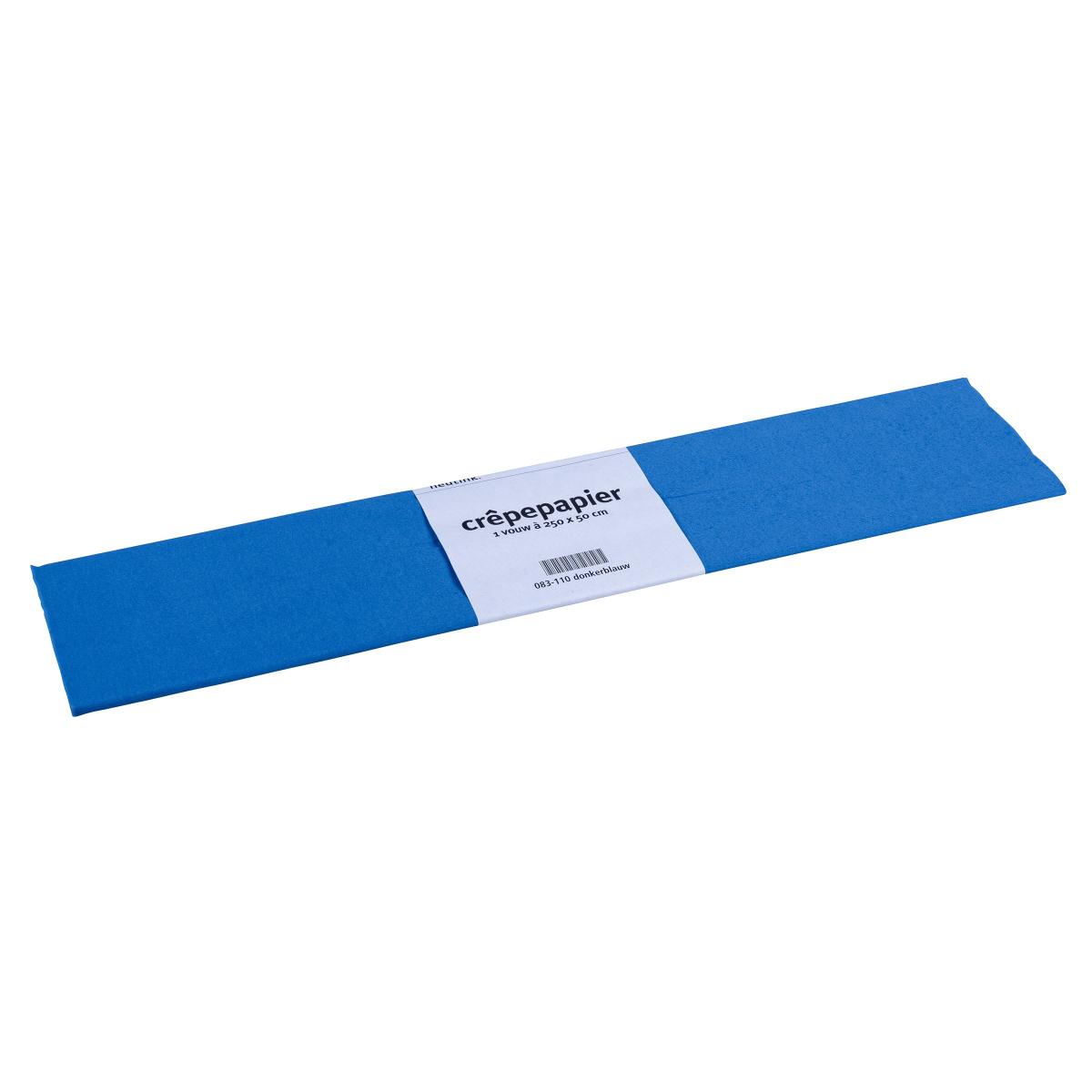 Heutink Papier crêpon Floriade, 50 x 250 cm, bleu foncé
