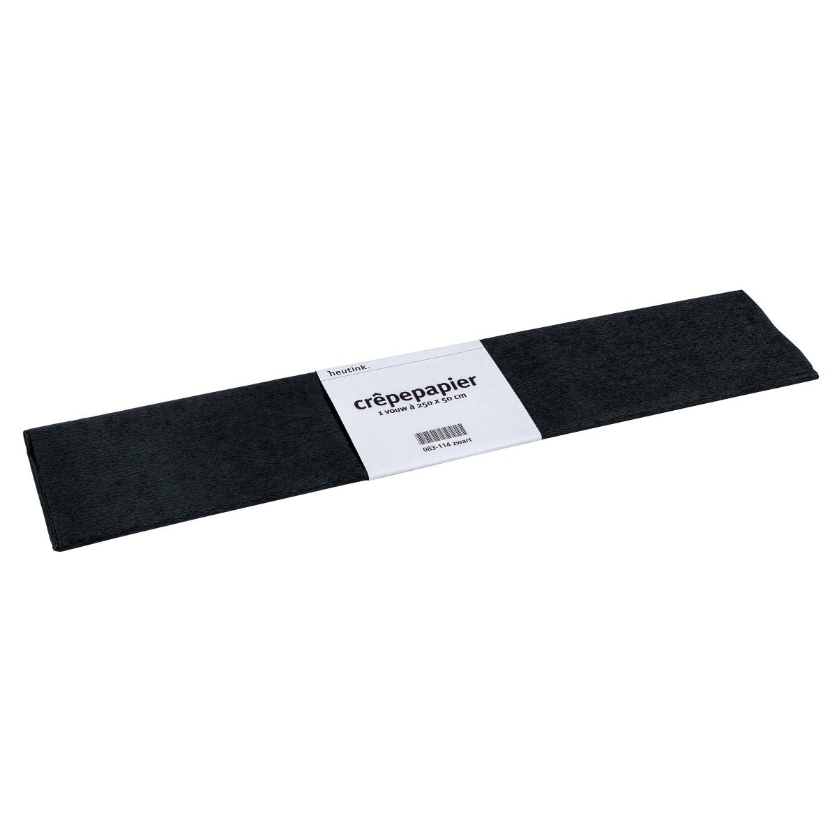 Heutink Papier crêpon Floriade, 50 x 250 cm, noir