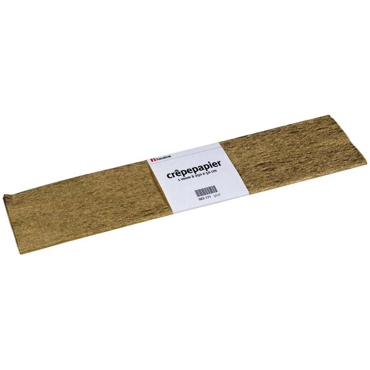 Heutink Papier crêpon Spécial, 50 x 250 cm, or