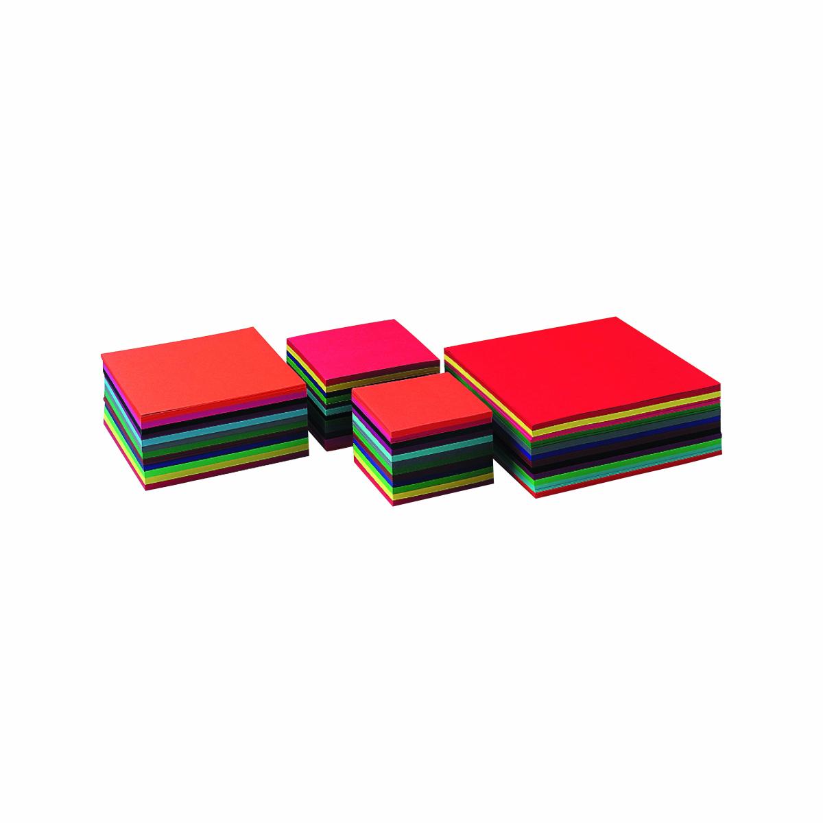 Heutink Carton 140 gr. carré, 12 couleurs, 16 x 16 cm
