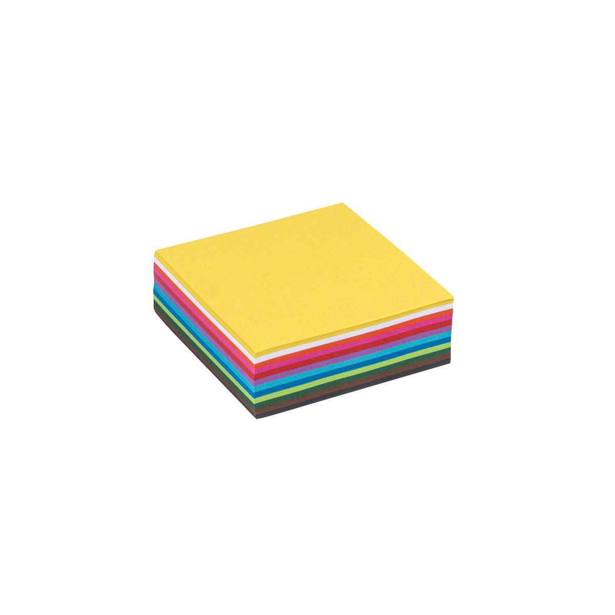 Heutink Carton 60 gr. carré, 12 couleurs, 10 x 10 cm