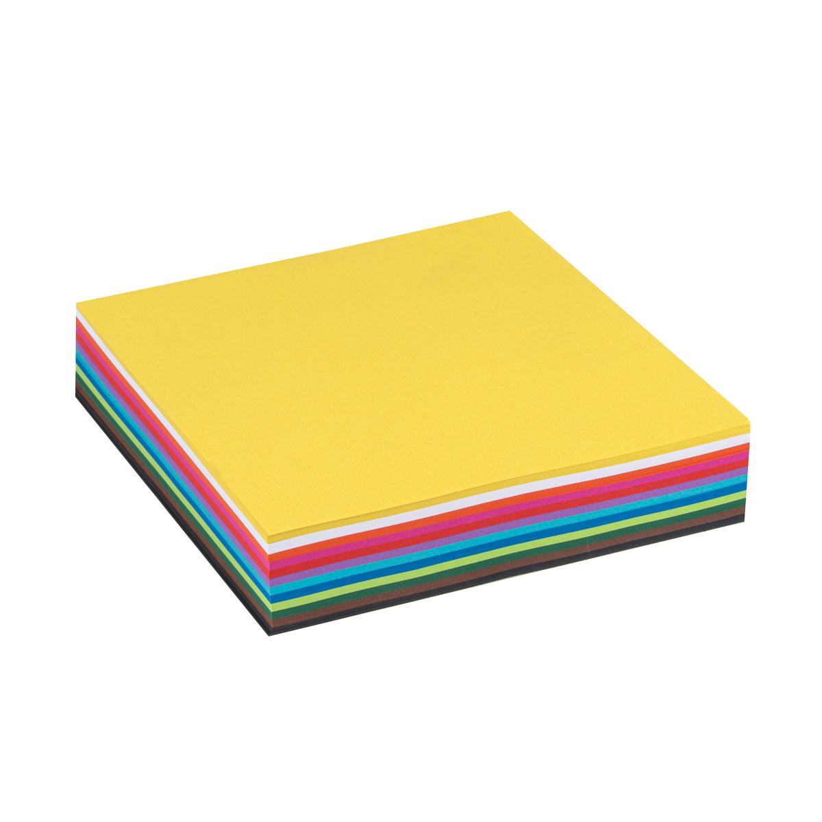 Heutink Carton 60 gr. carré, 12 couleurs, 20 x 20 cm
