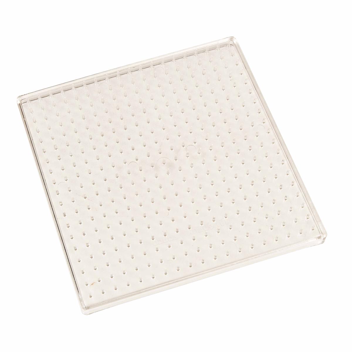 Educo Planche de perles - transparent- grille carrée — 20 x 20 cm