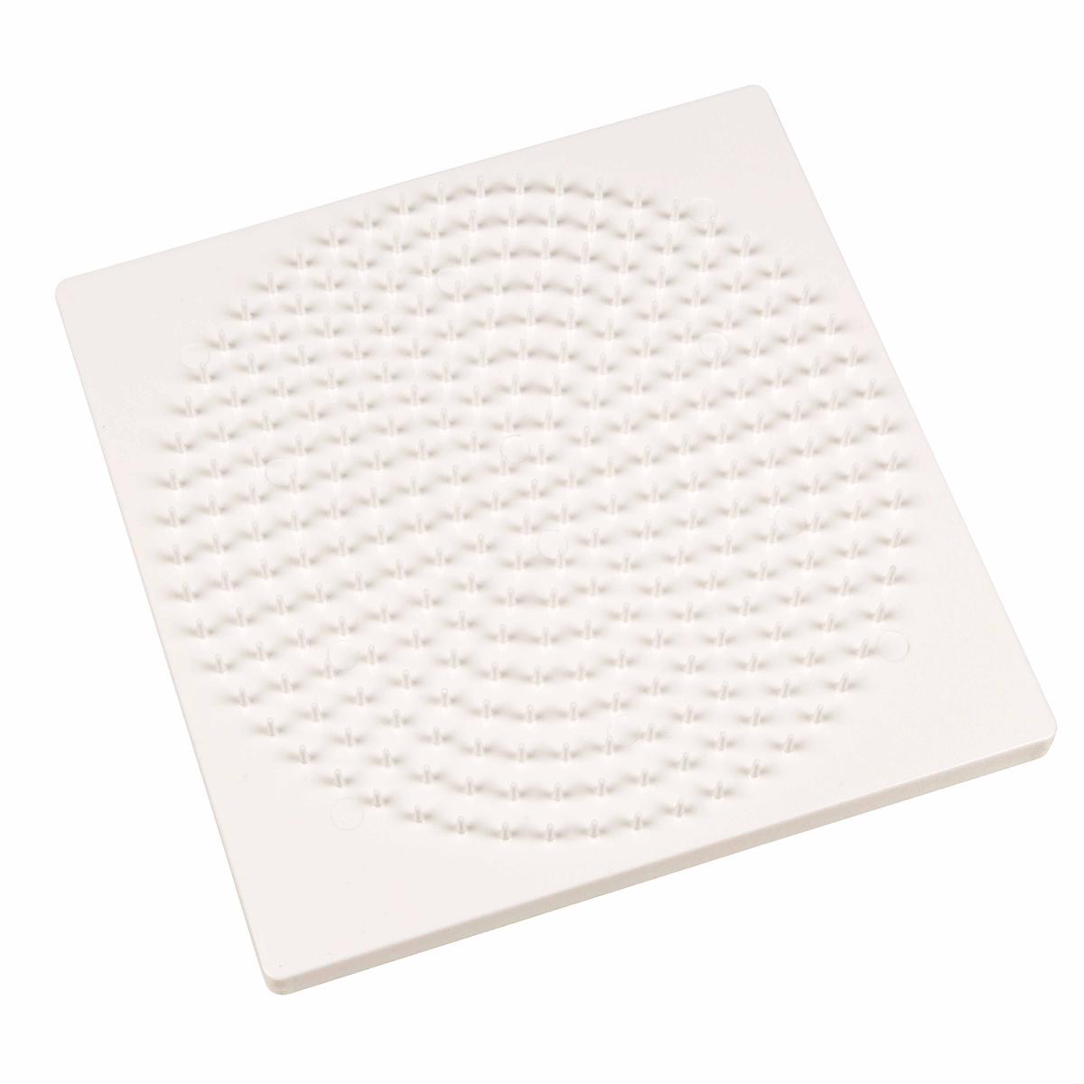 Educo Planche de perles - plastique - grille ronde — 20 x 20 cm