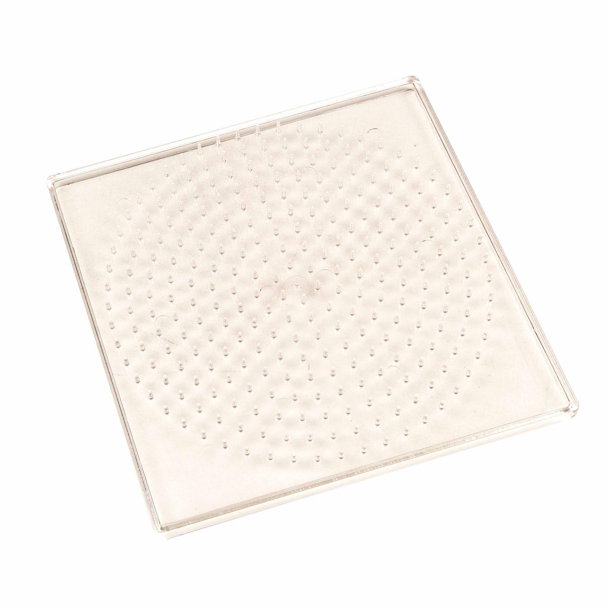Educo Planche de perles - transparent - grille ronde — 20 x 20 cm