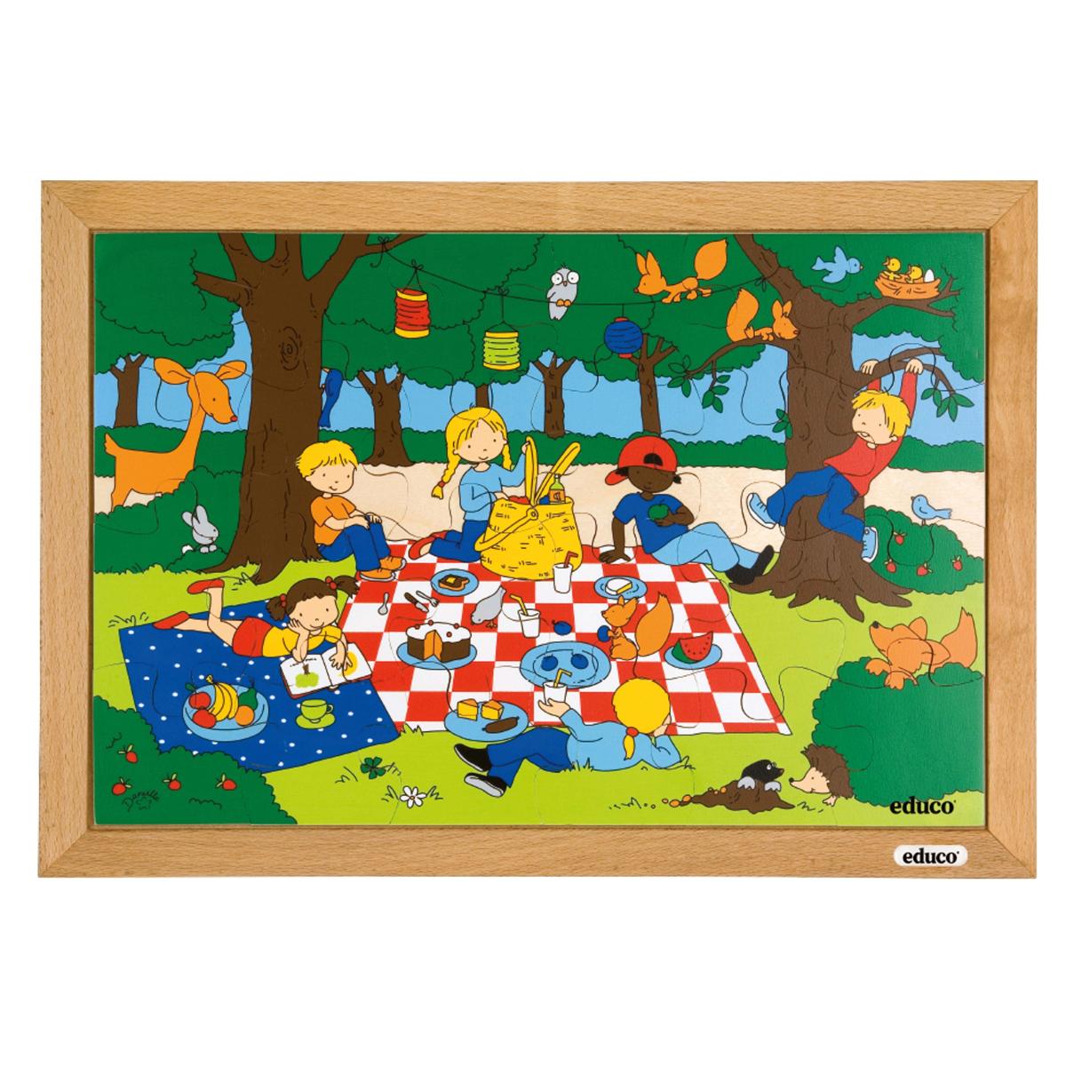 Educo Enfants - pique-nique — 25 pièces de puzzle