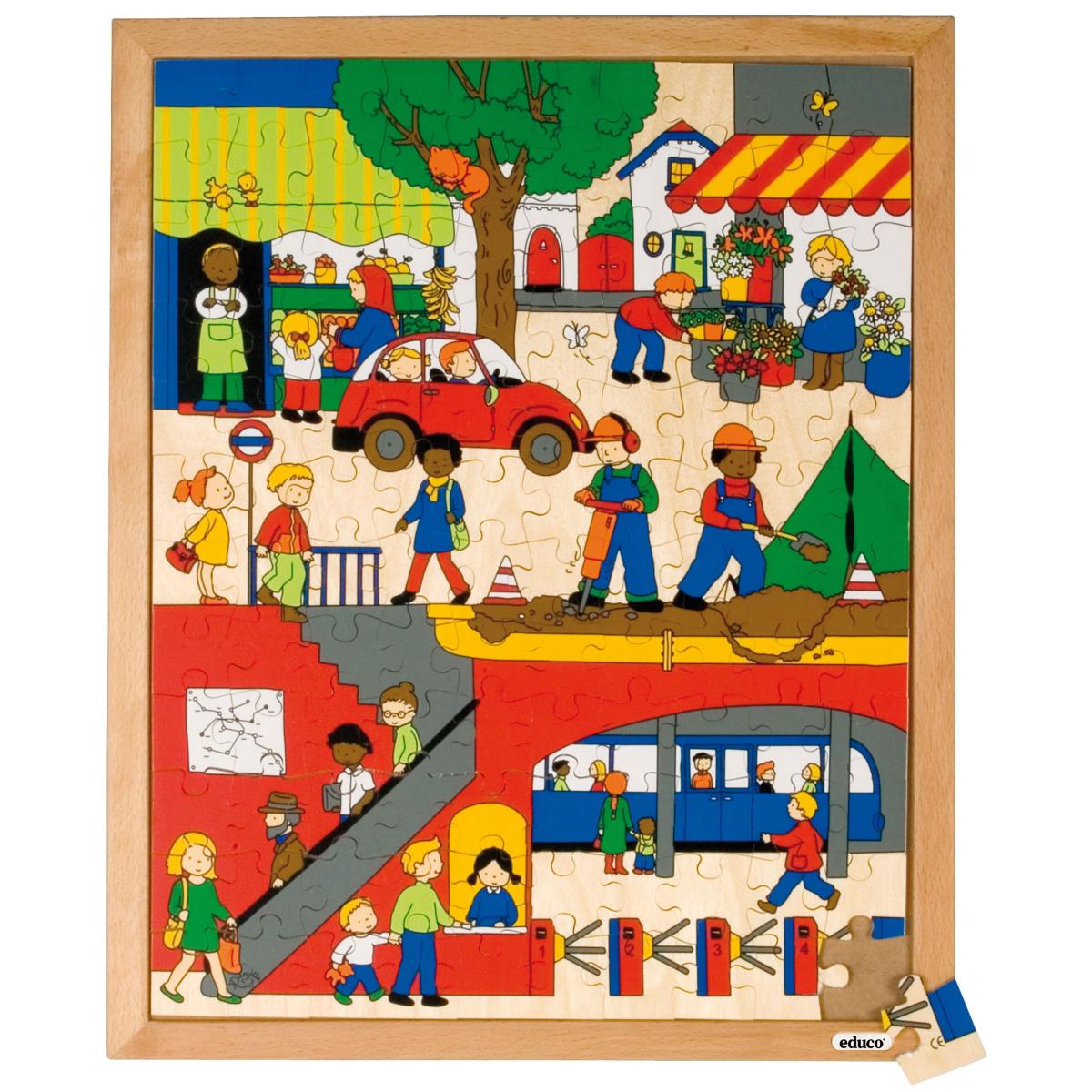 Educo Dessus et dessous - la ville — 120 pièces de puzzle