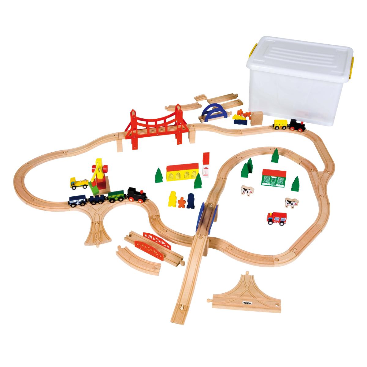 Educo Circuit de train — 116 éléments
