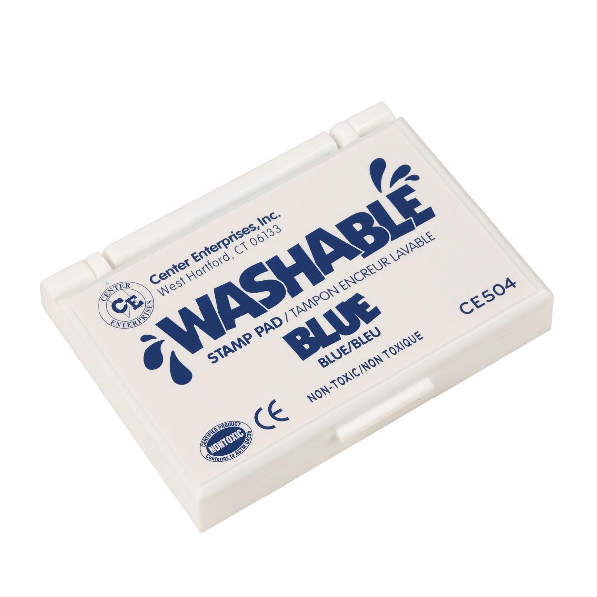 Heutink Tampon encreur, encre lavable, bleu