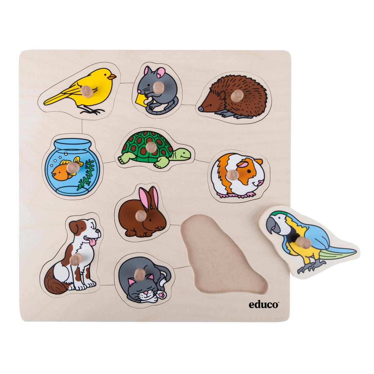 Educo Animaux domestiques — 10 pièces de puzzle