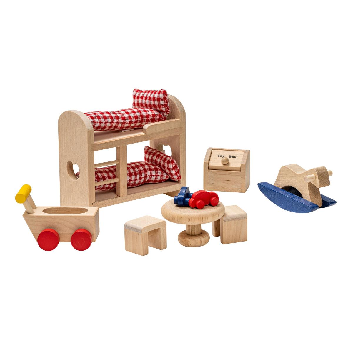 Educo Maison de poupées - chambre enfant — ensemble de 8 pièces