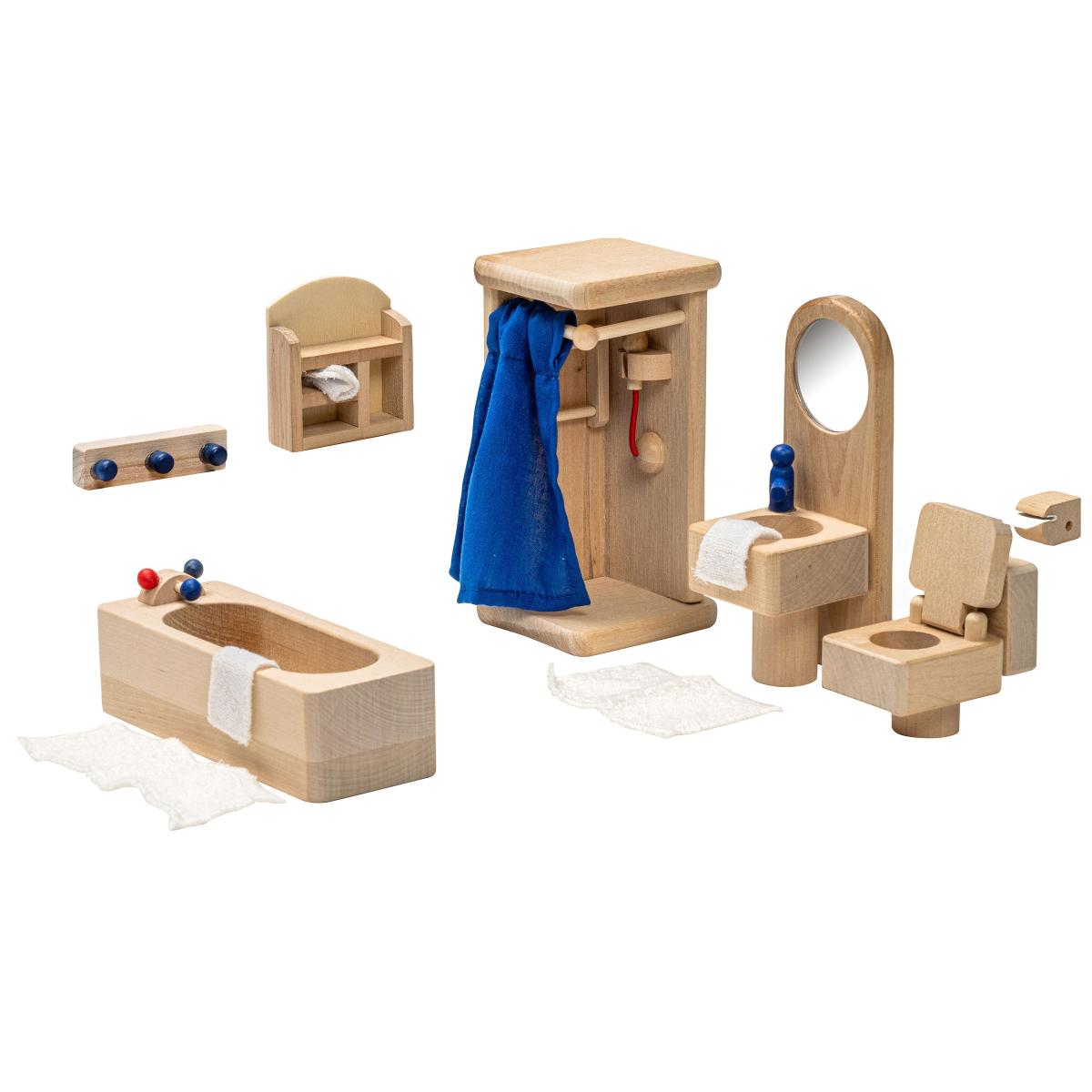 Educo Maison de poupées - salle de bain — ensemble de 6 pièces