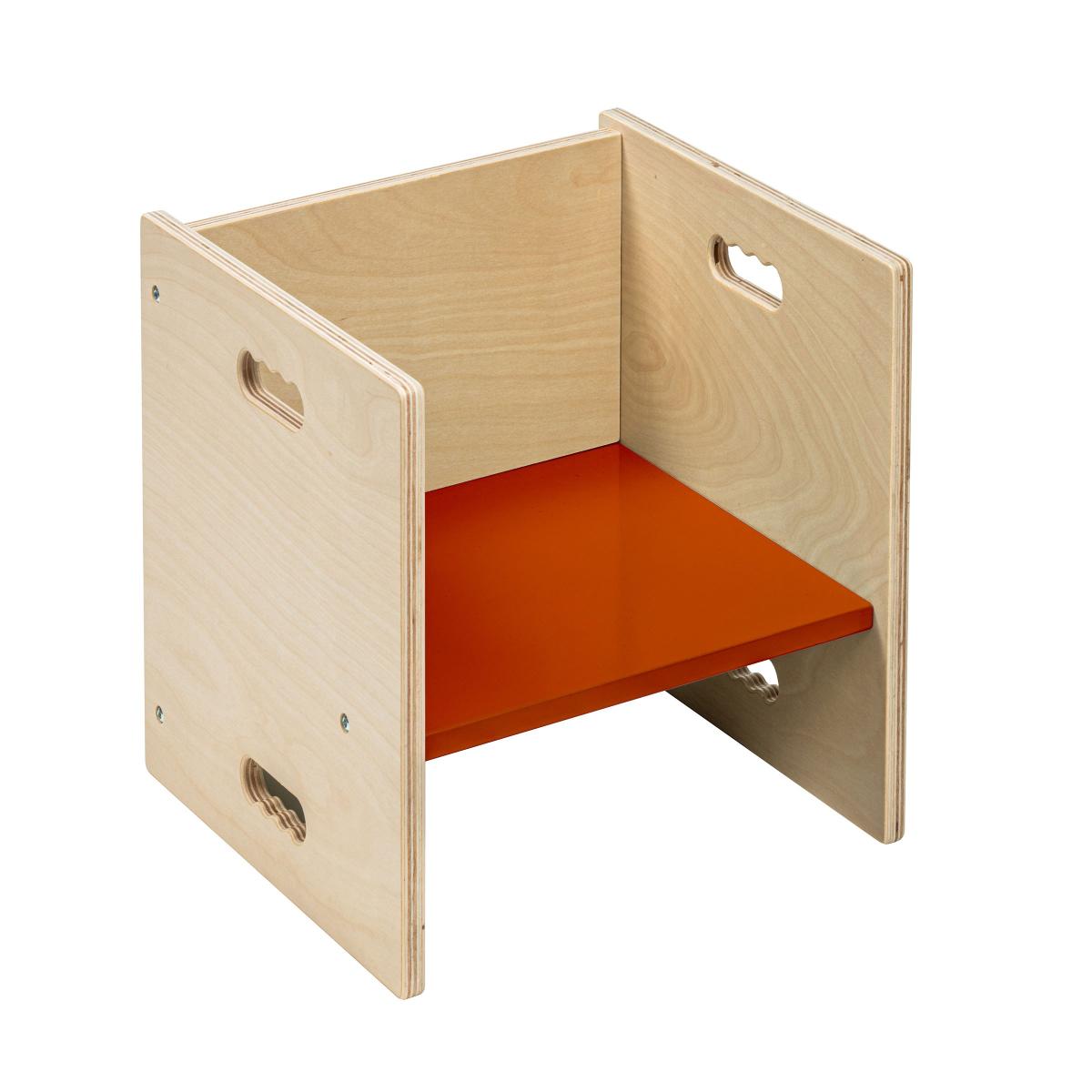 Educo Chaise cubique 33 - rouge indien